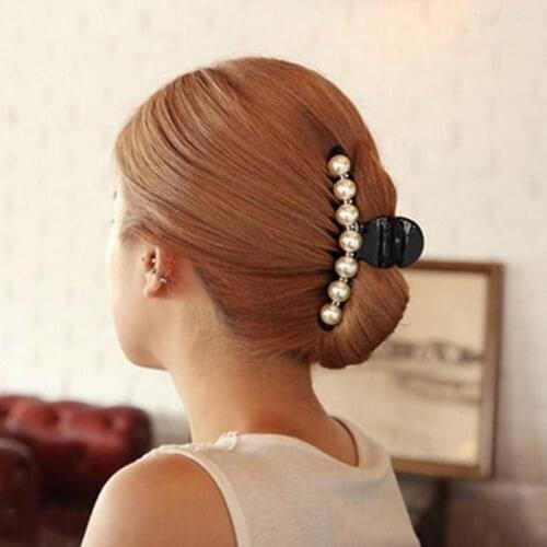 Fashion Pearl Hair Claws For Women Hairpins Banana Clips Hair Accessories Ornaments Headwear Hair Clip Girl