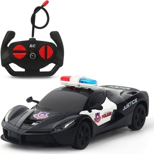 1/24 RC Police Car Electric Cop Car Toys Remote Control Vehicles Toys Educational Toys For Kids Birthday New Year Gifts
