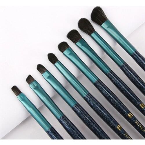 8 Pcs/Set New Makeup Brushes Classic Eyeshadow Brush Set Natural Horse Hair Cosmetic Make Up Tool Kit