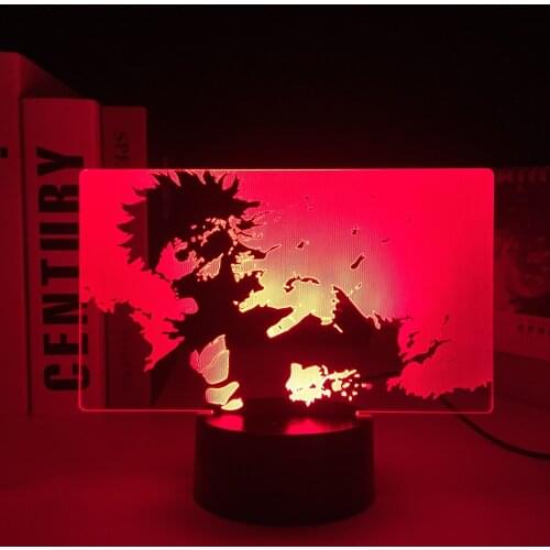Anime Colorful 3D Lamp My Hero Academia Dabi for Kid Bedroom Decor Birthday Gift Manga My Hero Academia LED Light