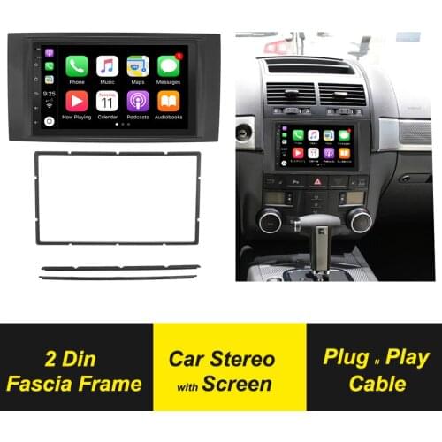 2Din Car Fascia Panel Refitting Frame Kit For VW Touareg Transporter T5 Multivan 2009 Car Stereo GPS Navigation Android Player