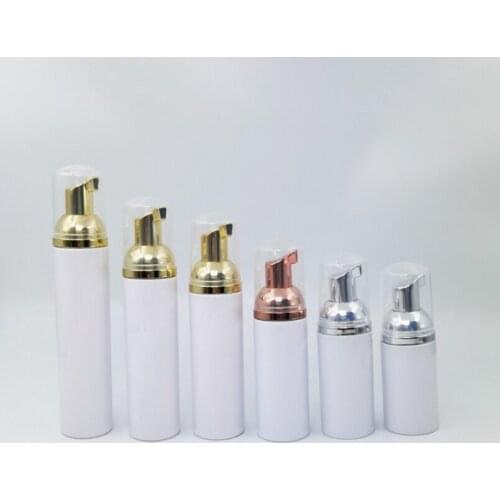 1pcs 60/80/100ML White Foaming Bottle Liquid Soap Whipped Mousse Points Bottling Shampoo Lotion Shower Gel Foam Pump Bottles