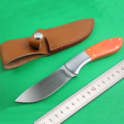 Free shipping with G10 handle fixed blade knife tactical hunting knife woodworking tools the gift knife