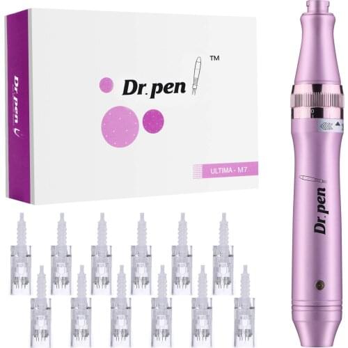 Dr Pen Ultima M7 Micro Professional Derma Pen Wireless Skin Care Beauty Tools Pen & 12-Pin Needles(6 PCS)