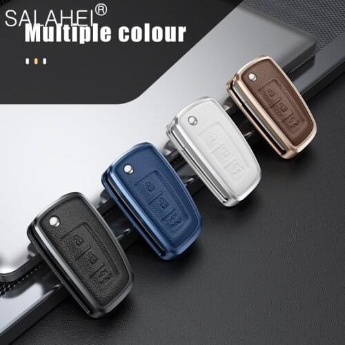 Aluminum Alloy + Leather Car Key Case Cover Stylish For Nissan Qashqai J11 X-Trail Juke Micra Murano Tiida Maxima Altima Pulsar