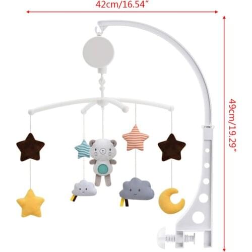 Baby Crib Holder Rattles 0-12 Months Music Rotating Bedside Bell Infants Toddler Soothing Cloth Toy Children Birthday popular