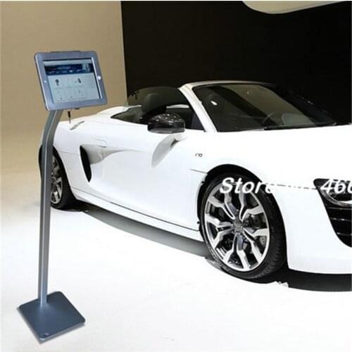 For iPad 2/3/4/air/pro 9.7 inch tablet security floor stand display kiosk standing support with lock anti-theft enclosure