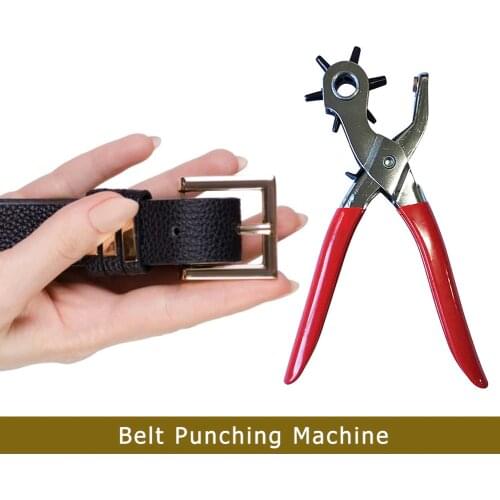 Leather Belt Watchband Hole Punch Plier Eyelet Puncher Revolve Sewing Machine Bag Setter Tool Multipurpose Strap Leathercraft