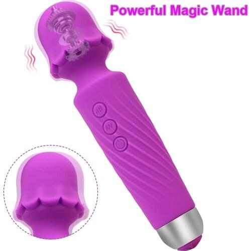 Dildo Vibrator Sex Toys for Woman AV Stick G Spot Massager Powerful Magic Wand Vibrator Clitoris Stimulator Adult Sex Shop
