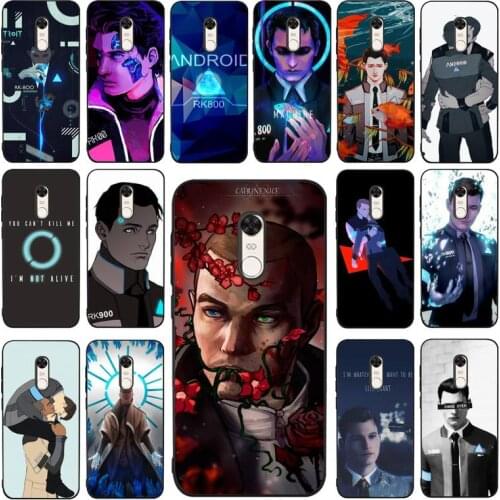 FHNBLJ Detroit Become Human Android RK800 Connor Kara Phone Case for RedMi 4X 5 plus 5 6 7 8 9 A 6pro Go K20 cover
