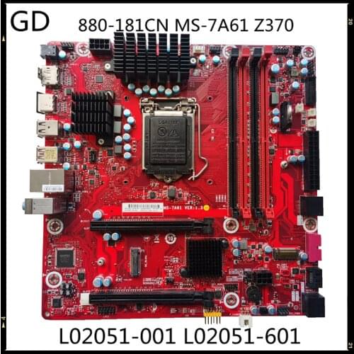 GD Original For HP OMEN 880-181CN MS-7A61 Z370 Desktop Motherboard L02051-001 L02051-601 DDR4 Full Tested Fast Shipping