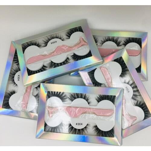 Thick Bushy Eyelashes Bulk 3D Stereo Multi-layer 3 Pairs Of False Eyelashes With Tweezers Eye Lashes Private Label Long Wispy