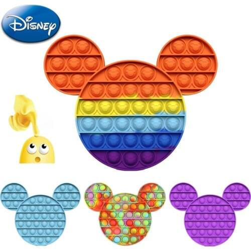 Mickey Mouse Pop It Fidget Toys Push Pop Bubble Sensory Antistress Toy Relieve Stress Fidget Toys Each Bubble has Mickey Mouse