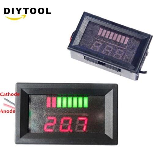 Voltage Indicator Digital Voltmeter 12V Lead Acid Battery Capacity LED Indicator Tester Voltage Meters