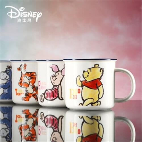 Disney Ceramic Mug Cute Cartoon Water Cup Childrens Milk Cup 280-380ML Winnie the Pooh Series Mugs