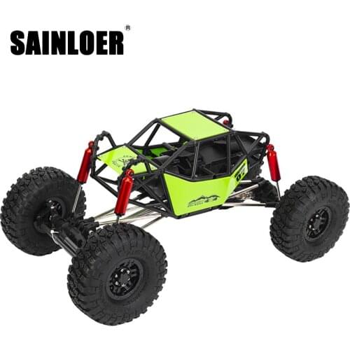 SAINLOER 310mm Wheelbase Rock Buggy Chassis With Tube Roll Cage for 1/10 RC Crawler Car Axial SCX10 90046 Traxxas TRX4