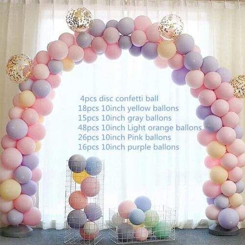 127pcs 10inch Round Latex Colorful Beautiful Macaron Balloons for Wedding&Baby Shower Decorations of New Year 2021