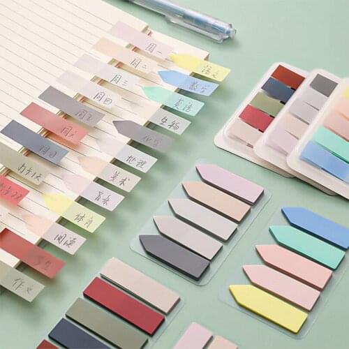 LE Rainbow Color Sticky Notes Index Memo Pad Bookmarks Cute Scheduler Paper Stickers Kids Stationery