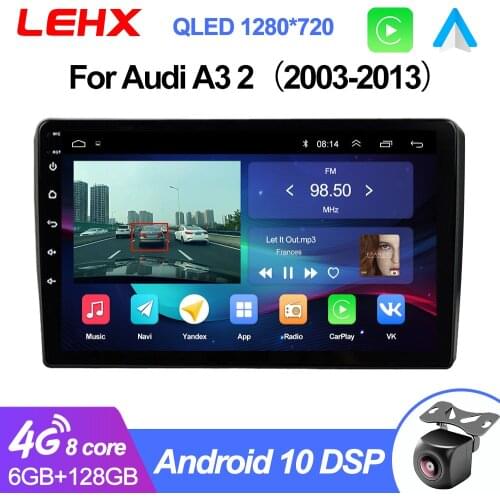 Android 9.0 2GB RAM DSP CarPlay Car Radio Multimedia Video Player Auto Stereo navigation GPS For Audi A3 2003 - 2013 2 din dvd