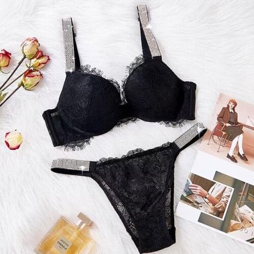Richkeda Store New2021 Sexy Lingerie Womens Underwear Set Sexy Lace Lingerie Set Female Bra Sets Bikini Panties Underwear Women