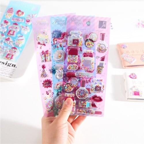 Makeup Ice-Cream Fairy Wand Design Scrapbooking Glitter Shake Stickers Stationery DIY Crafts Mobile Diary Decoration Supplies