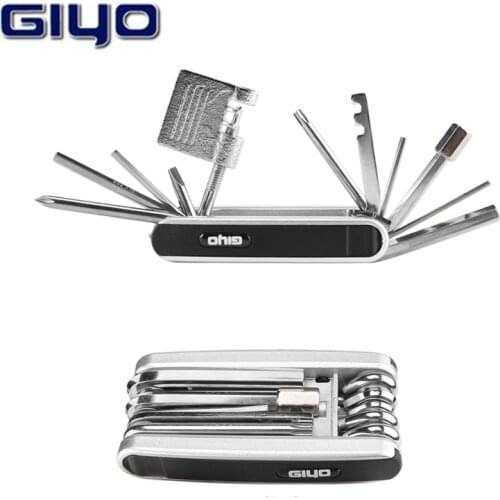 GIYO PT-01 Multi-function Folding Tools Repair Tool Bicycle Professional Maintenance Toolset 13 in 1 Bicycle Folding Tools