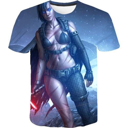 Mens and womens cartoon tops T shirts 2021s new 3D printed polyester t shirt features cool A round-necked devil shirt XS-6XL