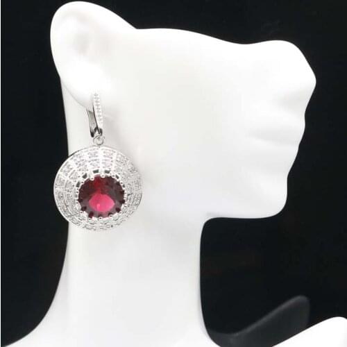 36x13mm Ravishing Real Green Emerald Created Golden Citrine Natural Cubic Zirconia For Women Silver Earrings Wholesale