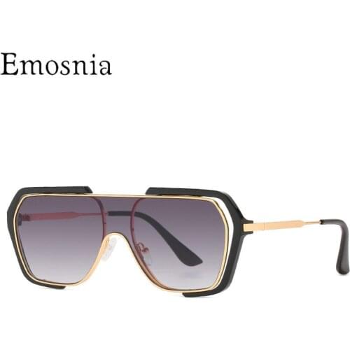 New Fashion Oversized Sunglasses Women Men 2021 Driving One Piece Lens Sun Glasses Vintage Brand Design Male Eyewear UV400