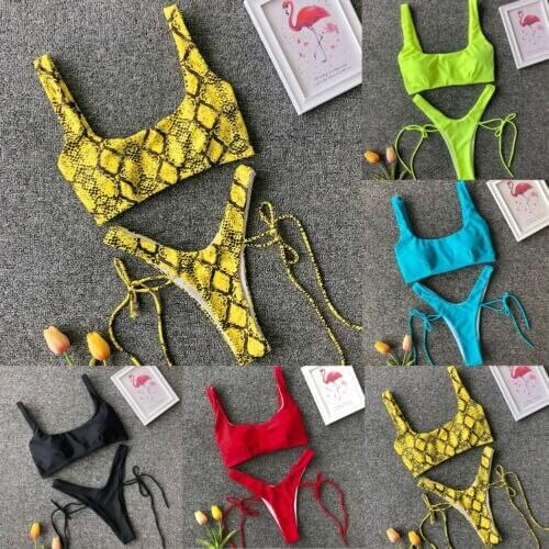 New Women Bikini Set Swimsuit Triangle Ladies Bathing Suit Swimwear Beachwear