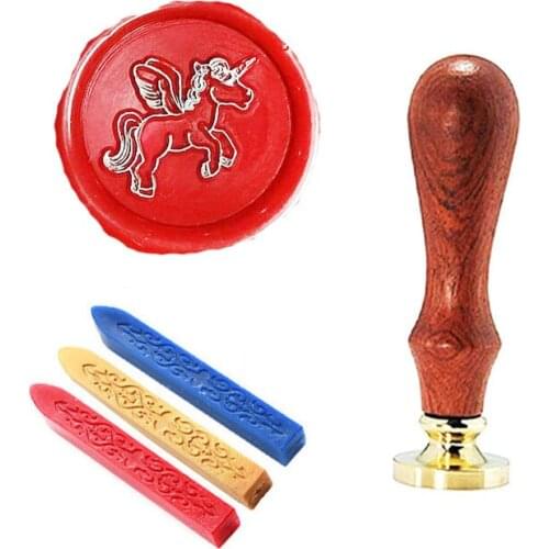 Unicorn Running Wax Seal Stamp Custom Sealing Wax Stamp Kit Wax Stamp Set Personalized Wedding Anniversary Invitation Seal Stamp