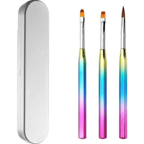 UsiDaer Nail Art Brush for Manicure Poly Nail Gel Tip Extension Acrylic Builder Accessory Polygels Spatula Pen Nail Tools