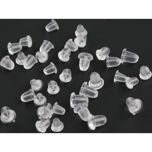 20g/lot 4 5mm Transparent Clear Silicone Earnuts Stopper 5mm Rubber Plastic Earring Back Holder for DIY Earring Jewelry Finding