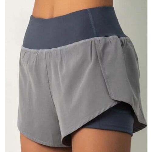 Plus Size 5XL Womens Summer Two-layer Shorts Women Mesh Breathable Seamless Yoga Shorts Athletic Sport Shorts Fitness Feminino