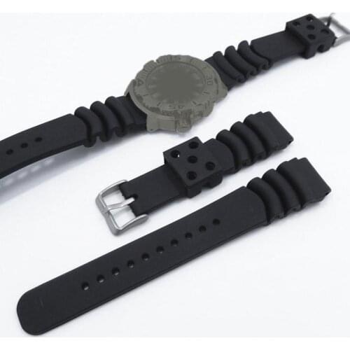 1Pcs Generic Watchband 20mm 22mm Silicone Rubber Watch Waterproof Durable Accessories Belt Watchband Strap Bands Strap