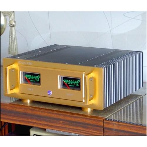 Luxury Full aluminum power amplifier chassis with double VU meter 430*359*150mm