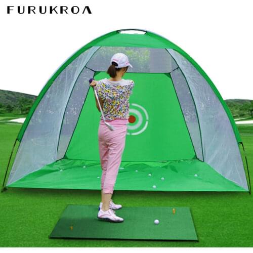 Foldable Golf Practice Net Golf Hitting Cage Indoor Outdoor Garden Grassland Practice Tent 1m 2m Golf Training Home Sports X337B