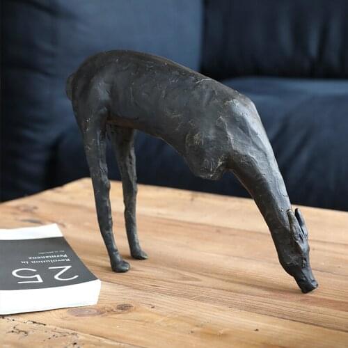 Broken Arm Cow Statue Figurines Decorative Animals Desktop Gift Metal Statue Ornaments Home Decor Casa Living Room Accessories