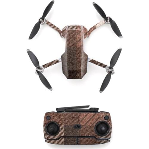 Grey Twill Style Skin Sticker for DJI Mavic Mini Drone And Remote Controller Decal Vinyl Skins Cover