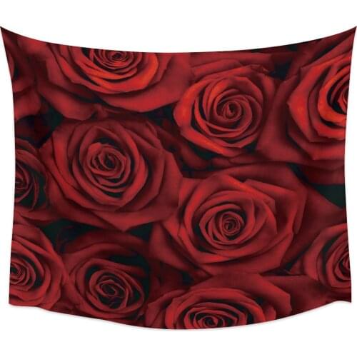 Dark Rose Love Flower Wall Tapestry Home Wall Decor Tapestry Bedroom Tapestry Wall Hanging Picnic Mat Yoga Mat