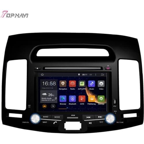 TOPNAVI 7'' Quad Core Android 6.0 Car GPS Navigation for HYUNDAI ELANTRA 2007 2008 2009 2010 20111 Car DVD Multimedia Stereo