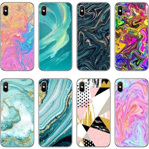 Colorful Marble Transparent Phone Case For iPhone 12 11 Pro Max Mini XS Max XR X 8 7 Plus 6 6S Plus 5 5S SE 2020