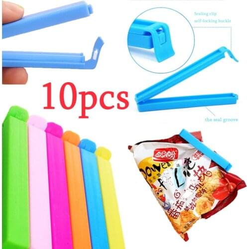 20Pcs/10Pcs Portable New Kitchen Storage Food Snack Seal Sealing Bag Clips Sealer Clamp Plastic Tool Kitchen Accessories