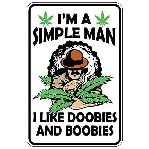 Tin Signs I'm A Simple Man Metal Sign for Bedroom Cafe Home Bar Pub Coffee Beer Kitchen Bathroom Funny Wall Decor