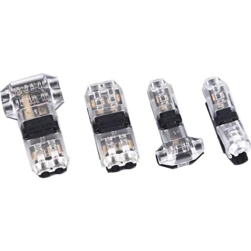 1PCS 1/T Type 2pin Scotch Lock Quick Splice Wire Connectors Of Terminals Crimp Auto Audio 24-18AWG Dropshipping