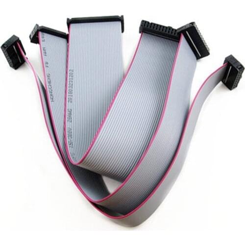 1pcs Gray Flat Ribbon Data Cable 300mm 10P 14P 16P 20P 26P 34P 40P IDC Flat Ribbon DATA Cable For 2.54mm Connector