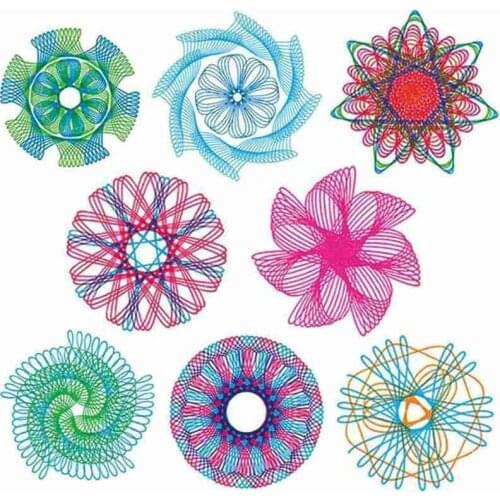10/12/22pcs Spirograph Painting Tools Geometric Ruler For Students Drawing Toys Children Art Learning Tool