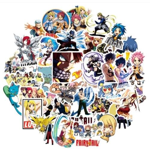 10/30/50Pcs/Set New fairy tail Kawaii Stickers For Chidren Toy Waterproof Sticker to DIY Laptop Bicycle Helmet Car Decals