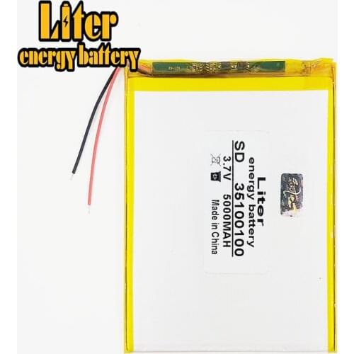 3.7V,5000mAH,35100100 ( polymer lithium ion battery ) Li-ion battery for tablet pc,GPS,mp3,mp4,cell phone,speake