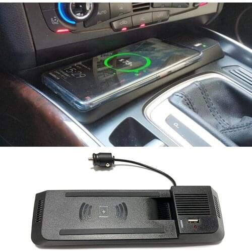 For Audi A4 B8 B9 Allroad A5 B8 S5 RS5 10W car QI wireless charging phone charger charging phone holder accessories for iPhone 8